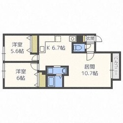 ブラウン厚別西の物件間取画像